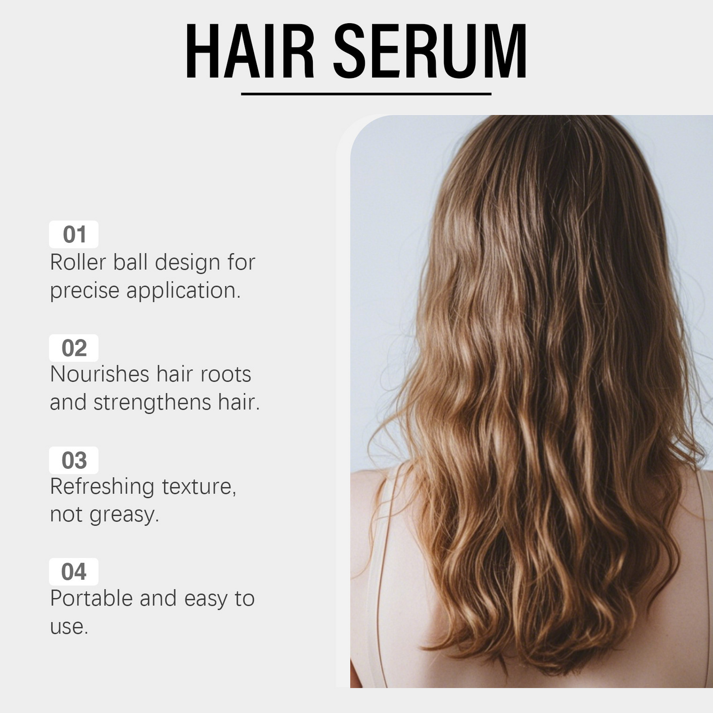 Ultra Smoothing Hair Serum – Reduce Frizz & Deep Hydration | Niacinamide + Carbohydrate Complex for Silky, Smooth Hair | Vegan, SLS & Paraben-Free