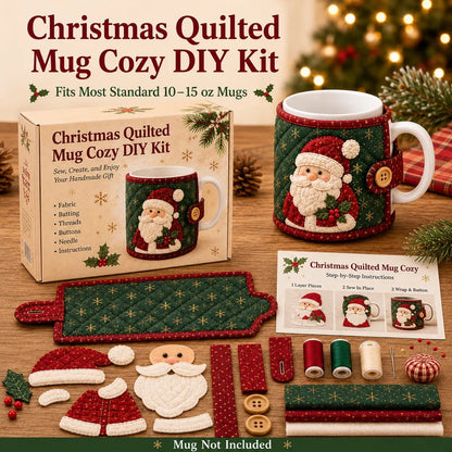 Free shipping Christmas Mug Cozy Sewing Kit – 6 Festive Appliqué Designs