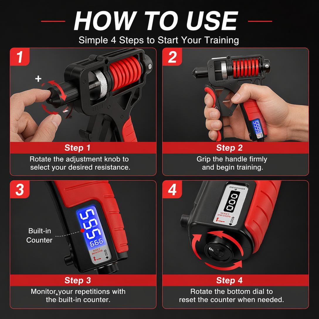 Smart Counting Hand Grip Strengthener
