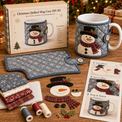 Free shipping Christmas Mug Cozy Sewing Kit – 6 Festive Appliqué Designs