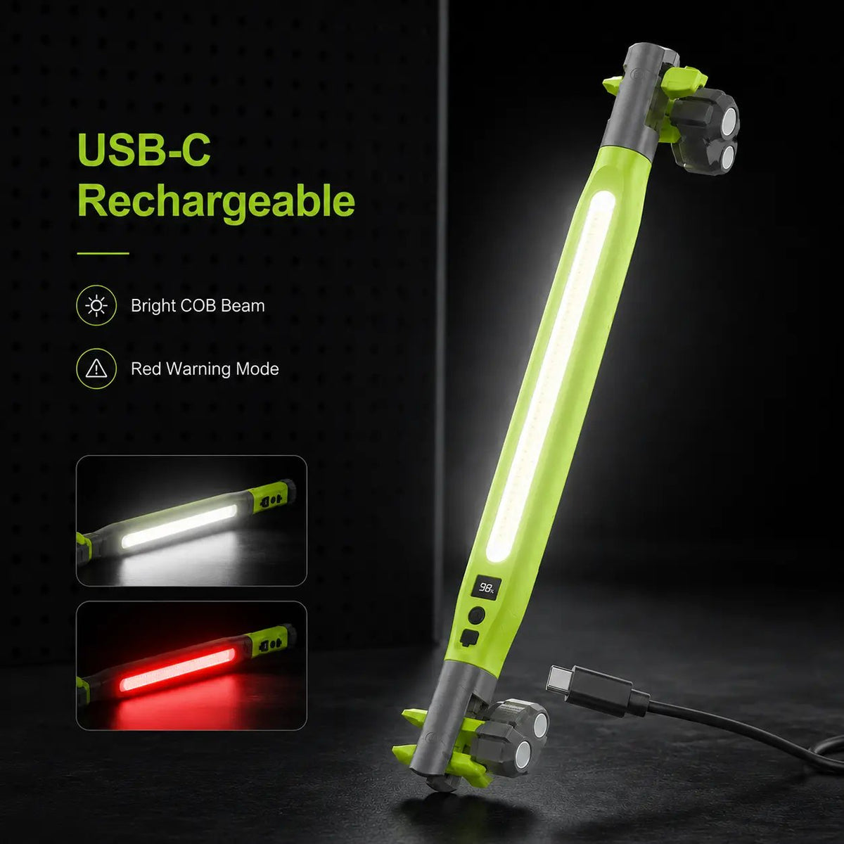 🔦 Rechargeable COB Work Light -【49% OFF】- ✨ Magnetic 360° Rotation Hands-Free Wide Area Illumination