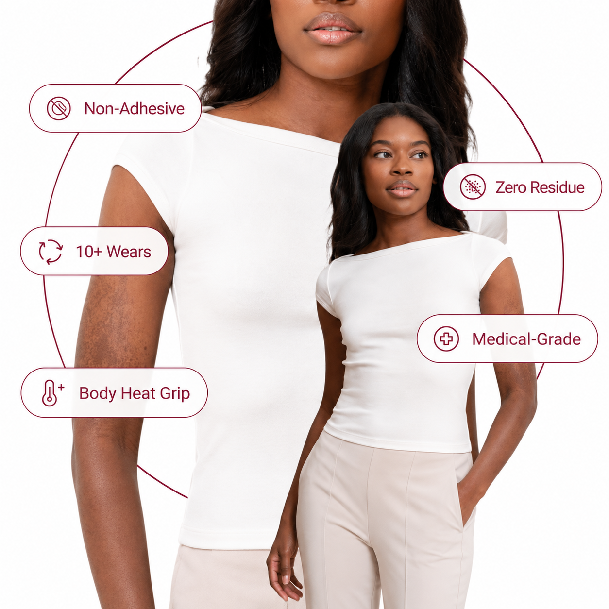 LOVILDS Seamless Sticky Nipple Covers for Women