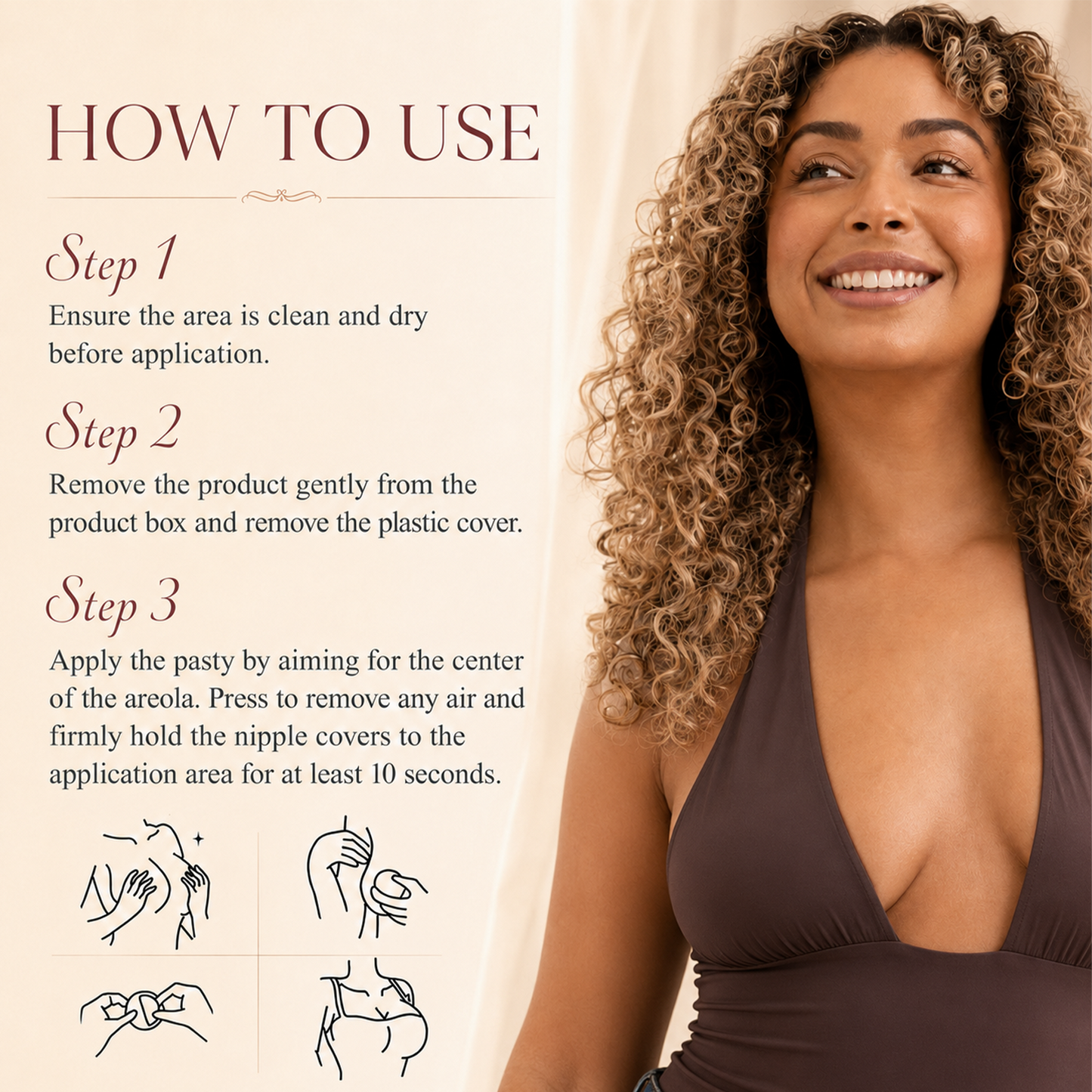 LOVILDS Seamless Sticky Nipple Covers for Women