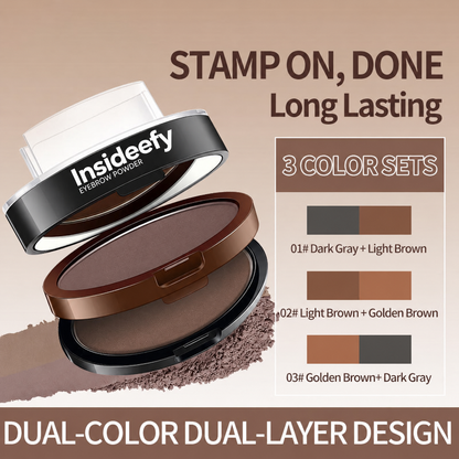 🔥 LAST DAY: BUY 1 GET 1 FREE 🌸 2-Color Waterproof Brow Stamp Kit for Quick, Natural-Looking Brows