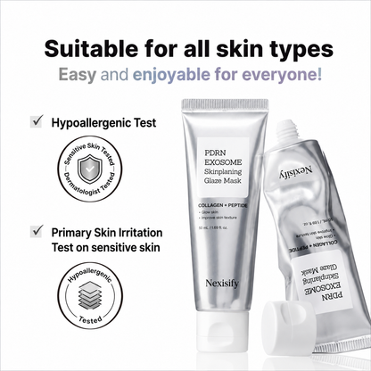 PDRN Exosome Overnight Glaze Peel-Off Mask  Hydrate, smooth and reveal a fresh glazed-looking glow while you sleep.