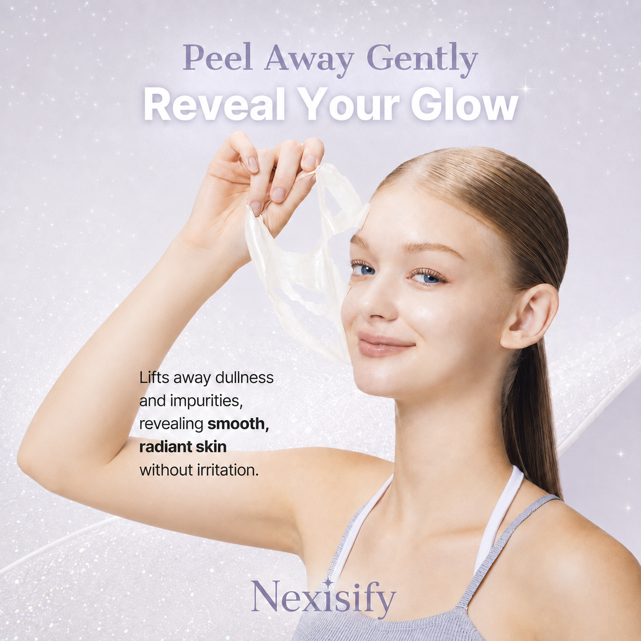 PDRN Exosome Overnight Glaze Peel-Off Mask  Hydrate, smooth and reveal a fresh glazed-looking glow while you sleep.