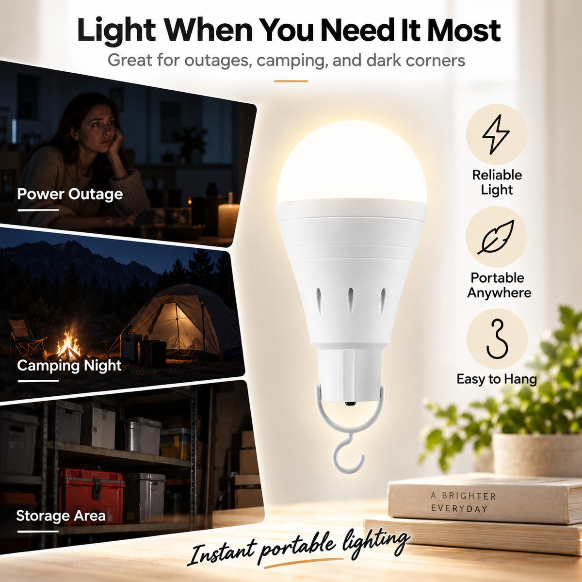 The "Smart" Emergency Bulb That Charges Itself and Lights Up in Water  Never Be Left in the Dark Again!