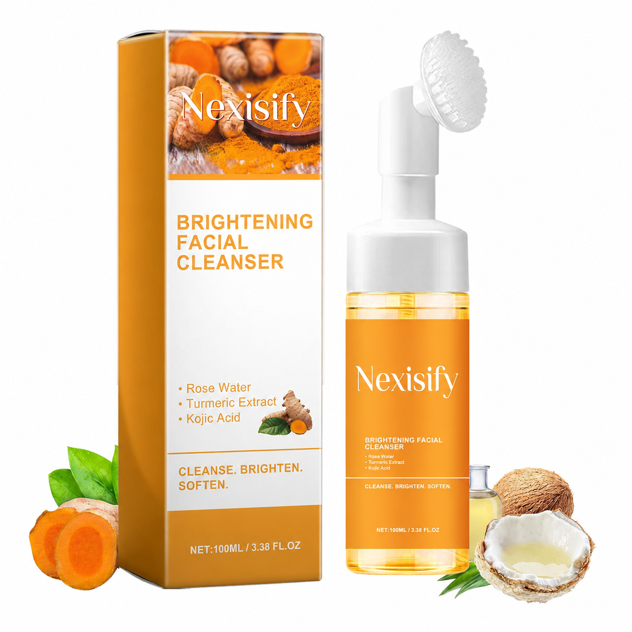 Turmeric Kojic Acid Cleanser – Brightening Acne Foam Cleanser