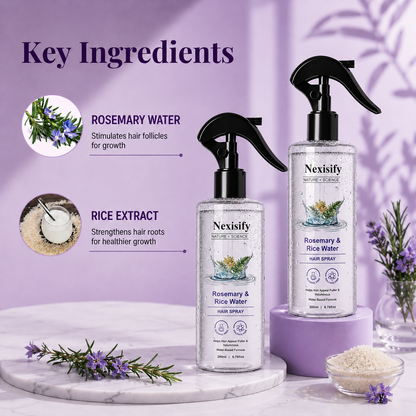 Rosemary Rice Water Hair Mist for Soft Smooth Non Greasy Hair