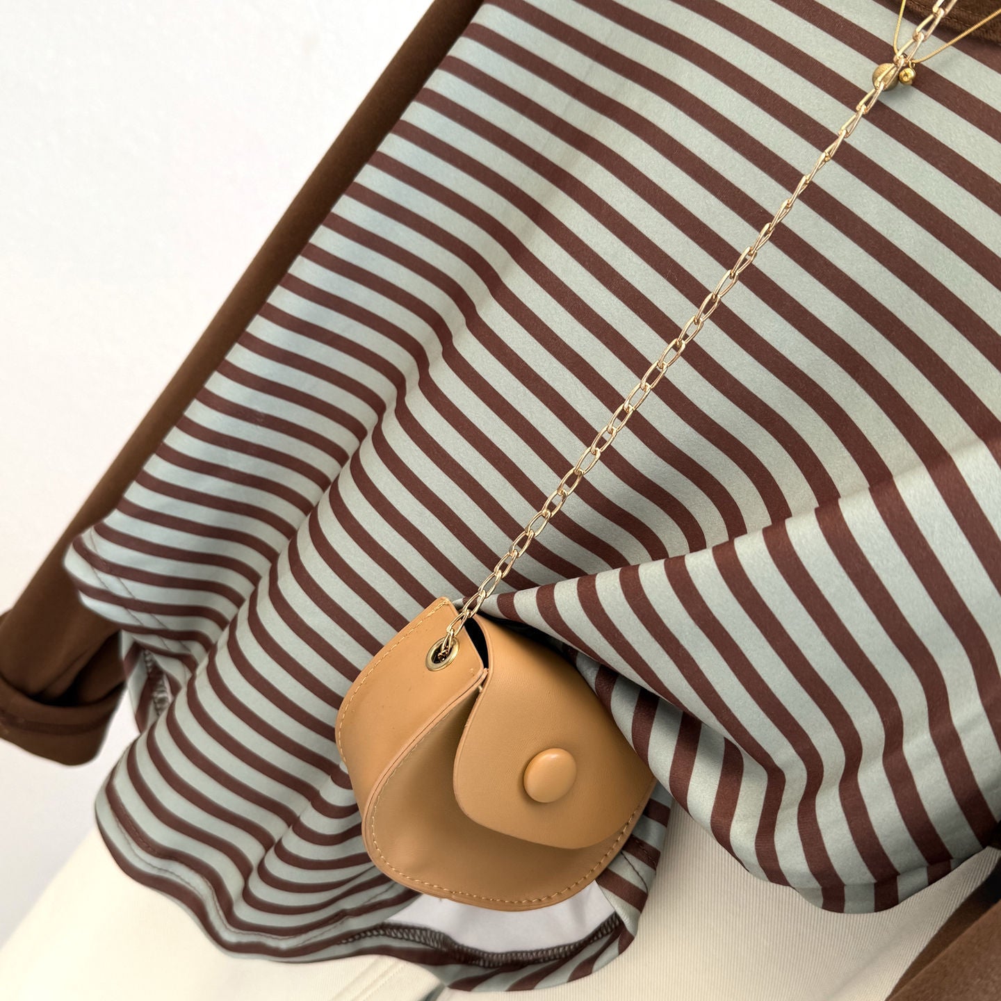 Style Real Shot Debona Fleece Shoulder Sleeve Long Sleeve T-Shirt for Women Slim Fit Base Layer Color Block Stripe Top