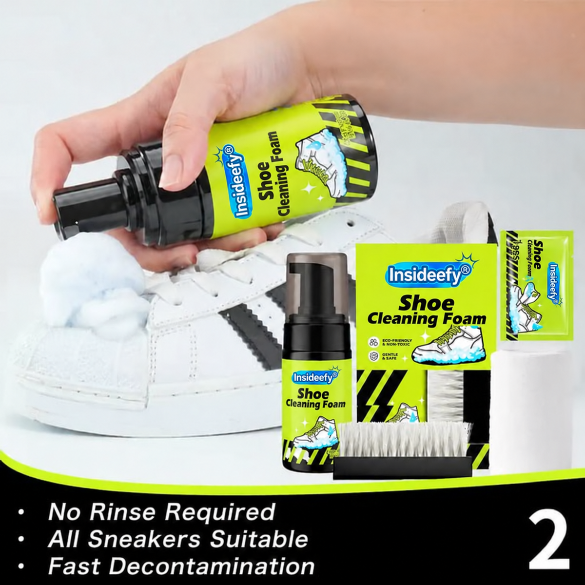 Insideefy® Shoe Care Kit (1 set): Shoe cleaning and care kit including dry cleaner, stain removal wipes, basketball shoe cleaner, and dedicated brushes