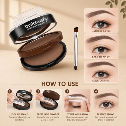 🔥 LAST DAY: BUY 1 GET 1 FREE 🌸 2-Color Waterproof Brow Stamp Kit for Quick, Natural-Looking Brows