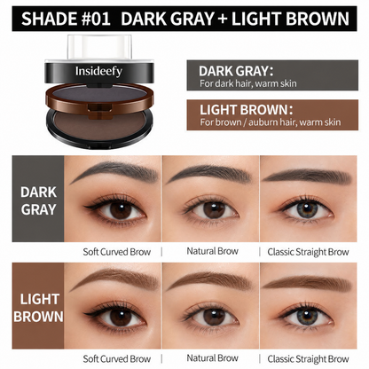 🔥 LAST DAY: BUY 1 GET 1 FREE 🌸 2-Color Waterproof Brow Stamp Kit for Quick, Natural-Looking Brows